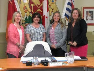 District of Sooke Community Grant Review Committee (from left)L Coleen Heenan, Kerrie Reay (chair), Sooke Councillor Bev Berger, and Michelle Stratford.