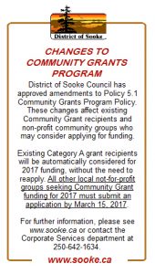 Community Grant applications due March 15, 2017 [Click on image to enlarge]