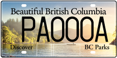 BC Parks, licence plate