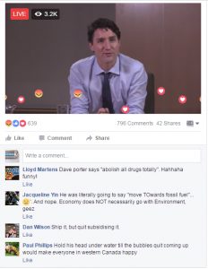 Prime Minister Justin Trudeau did a live interview online with the Vancouver Sun.