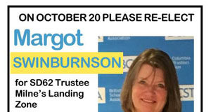 Margot Swinburnson seeks re-election to SD62 board margot sswinburnson, sd62