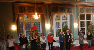 Kids decorating trees with Lieutenant Governor Austin Government House, holiday season, schools