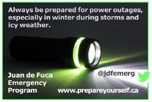 Juan de Fuca Emergency Program, emergency preparedness, power outage