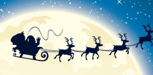 Christmas Eve 2018 in the west shore Santa sleigh