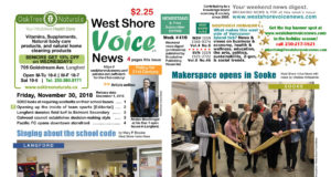 WSV – Holiday Season Kickoff Issue – November 30, 2018 West Shore Voice News, Langford, holiday season