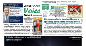 WSV – Langford Turf Donation Issue – December 7, 2018 west shore voice news