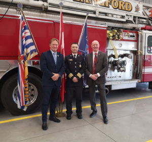 Langford Mayor Stew Young, Langford Fire Rescue Chief Chris Aubrey, WWC Executive Director Scott Maxwell