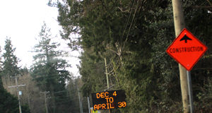 Construction continues on Hwy 14 at Sooke River Road Highway 14, MOTI