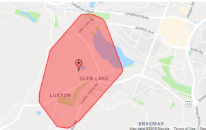 langford, glen lake road, power outage