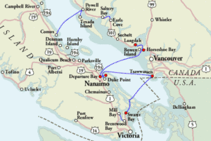 bc ferries, routes, map