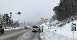 West shore slows down during snow day #2 highway 1, TCH, city of langford, snow