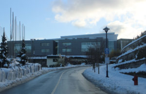 Belmont Secondary, Langford, snow day, snowy roads