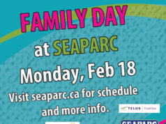 Free admission for Family Day at SEAPARC in Sooke SEAPARC, Family Day 2019, Sooke, CRD