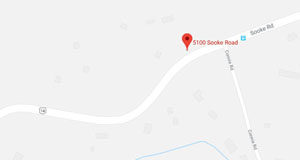 Highway 14 access in-out of Sooke blocked February 9 Sooke Road, Highway 14, map