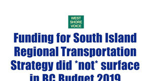 South Island transportation strategy in BC Budget: not there BC Budget, transportation