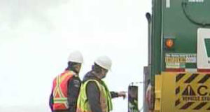 Hartland Landfill access restricted to commercial-only on snowy day garbage disposal, hartland landfill