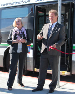 BC Transit, Susan Brice, Langford Mayor Stew Young, Westhills, bus depot