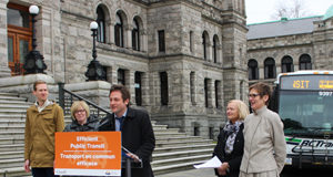 Southbound Hwy 1 bus lane project gets federal funding Highway 1, bus lanes, Carla Qualtrough, Claire Trevena, Rob Fleming, Susan Brice, BC Transit, MOTI