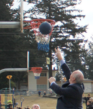 Premier John Horgan, basketball