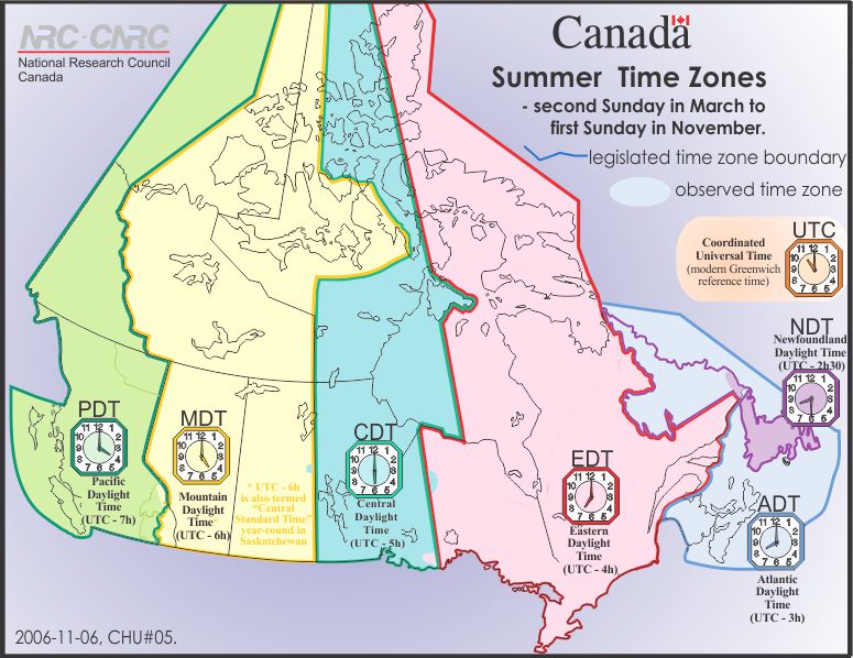 daylight savings time, Canada, BC