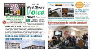 WSV – Hollywood Comes to Langford Issue – April 5, 2019 West Shore Voice News, April 5 2019