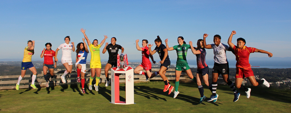 rugby women's sevens, team captains, jumping