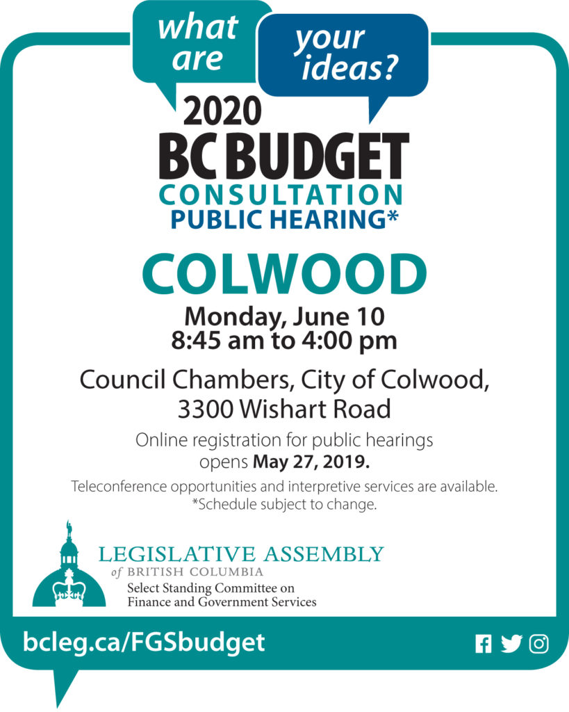 Budget hearings, budget 2020, Colwood