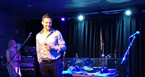 Pacific FC giveaways at Westshore Chamber mixer Pacific FC, Josh Simpson, Darcy's Pub