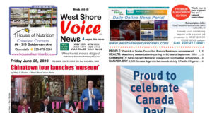 WSV Weekend Digest – June 28, 2019 Issue West Shore Voice News, Canada Day 2019