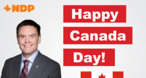 Alistair MacGregor at five events on Canada Day 2024 Alistair MacGregor, MP (Cowichan-Malahat-Langford), Canada Day