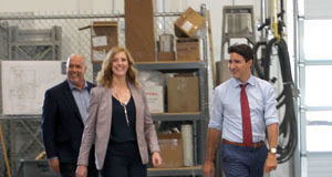 West shore commute highlighted in 118-bus announcement Prime Minister Justin Trudeau, Premier John Horgan, BC Transit CEO Erinn Pinkerton