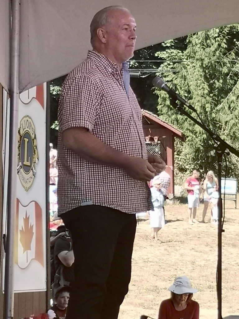 Premier John Horgan, Sooke Canada Day, July 2019