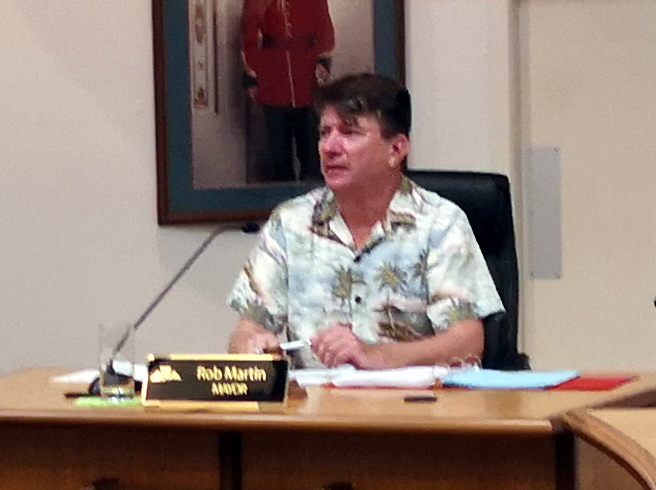 Colwood Mayor Rob Martin, council meeting