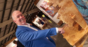 Premier Horgan at the 33rd Sooke Fine Arts Show Premier John Horgan, Sooke Fine Arts Show, July 2019