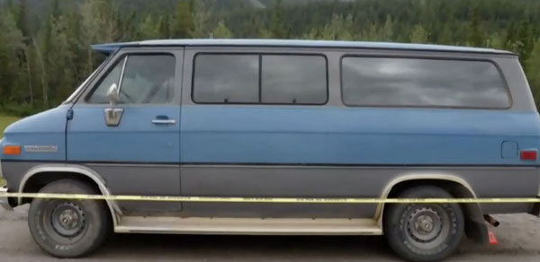 blue chevy van, Alaska Highway, Fowler and Deese