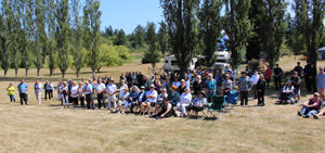 Two oaks planted in park to commemorate former Councillor Brenda Parkinson tree planting, Brenda Parkinson memorial, August 2019