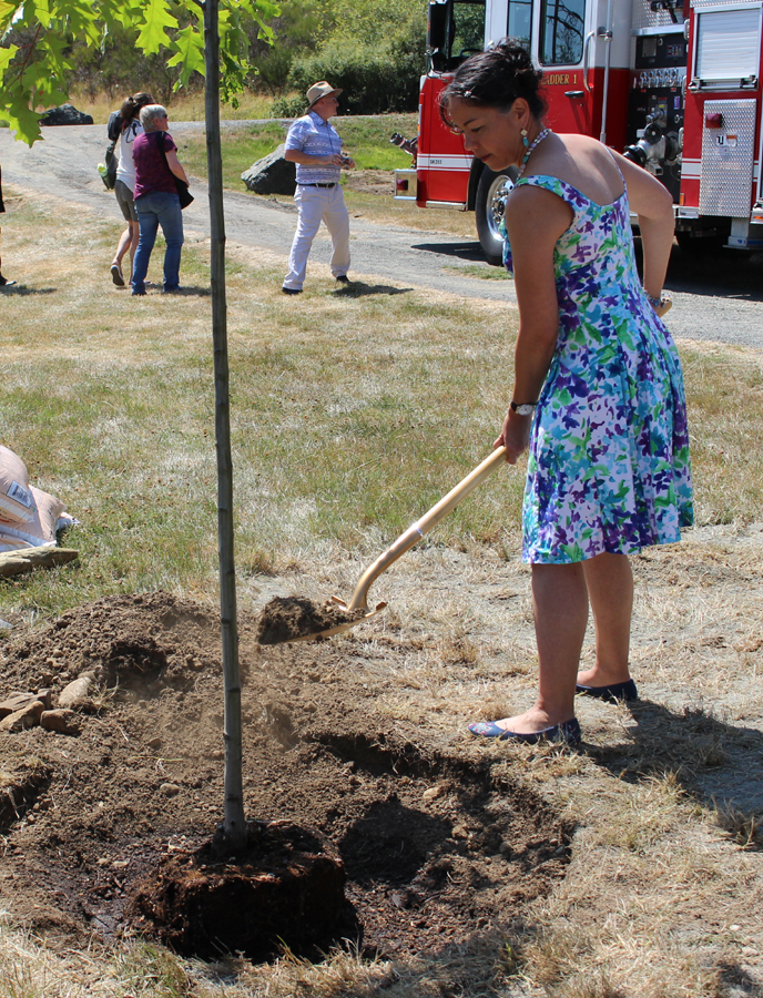 Sooke Mayor Maja Tait, tree planting, John Phillips Memorial Park
