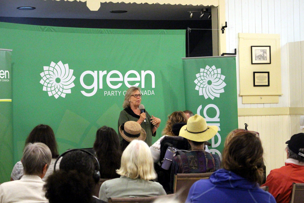 Elizabeth May, Green Party, town hall, Saanich