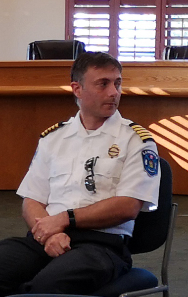 Langford Fire Chief, Chris Aubrey