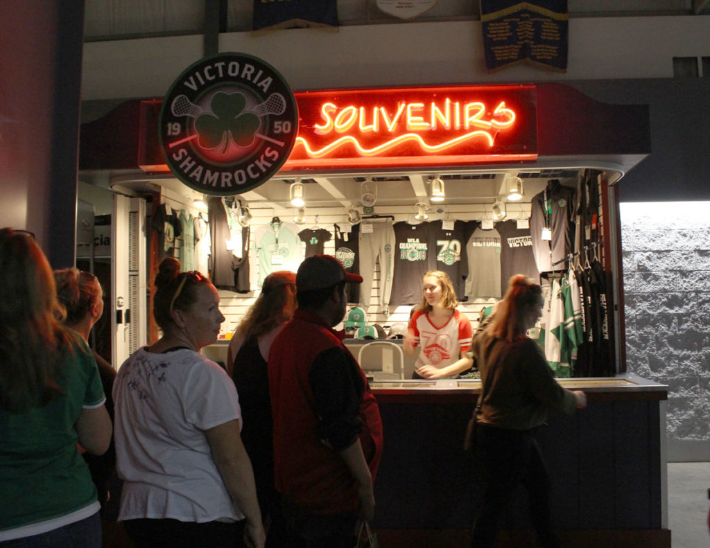 Victoria Shamrocks, souvenir booth