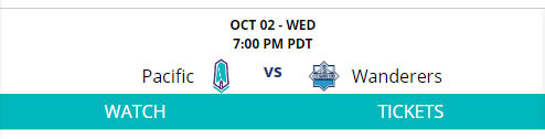October 2, Pacific FC, home game