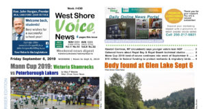 WSV Weekend Digest – September 6 to 8, 2019 Issue West Shore Voice News, September 6 issue, 2019