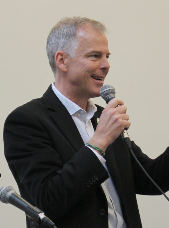 David Merner, at microphone, October 16 2019