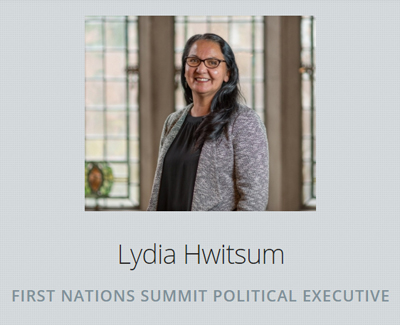 Lydia Hwitsum, First Nations Summit, BC