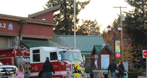 Halloween draws a crowd in Langford Langford, fire hall #2, Halloween