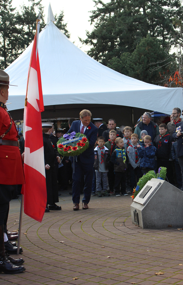 Langford Mayor Stew Young, Remembrance Day