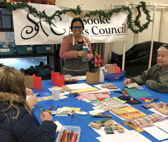 Sooke Arts Council, crafts for families, at SEAPARC