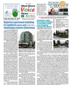 page one, West Shore Voice News, December 20th 2019