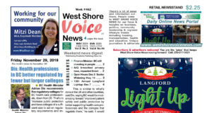 WSV Weekend Digest – November 29, 2019 Issue West Shore Voice News, November 29, 2019