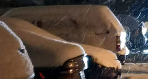 January 13 – Snowy day in Greater Victoria but schools open snow on cars